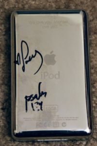 iPod signed by members of Flyleaf, including Lacey Mosley